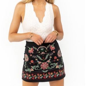 Embroidered skirt